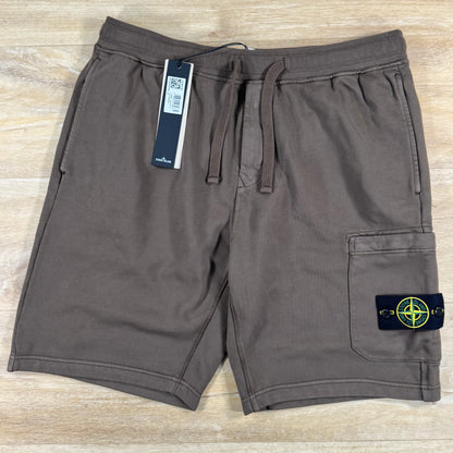 Stone Island Fleece Bermuda Shorts in Umber - Brown