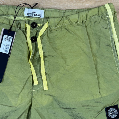 Stone Island Nylon Metal Button Swim Shorts in Lemon