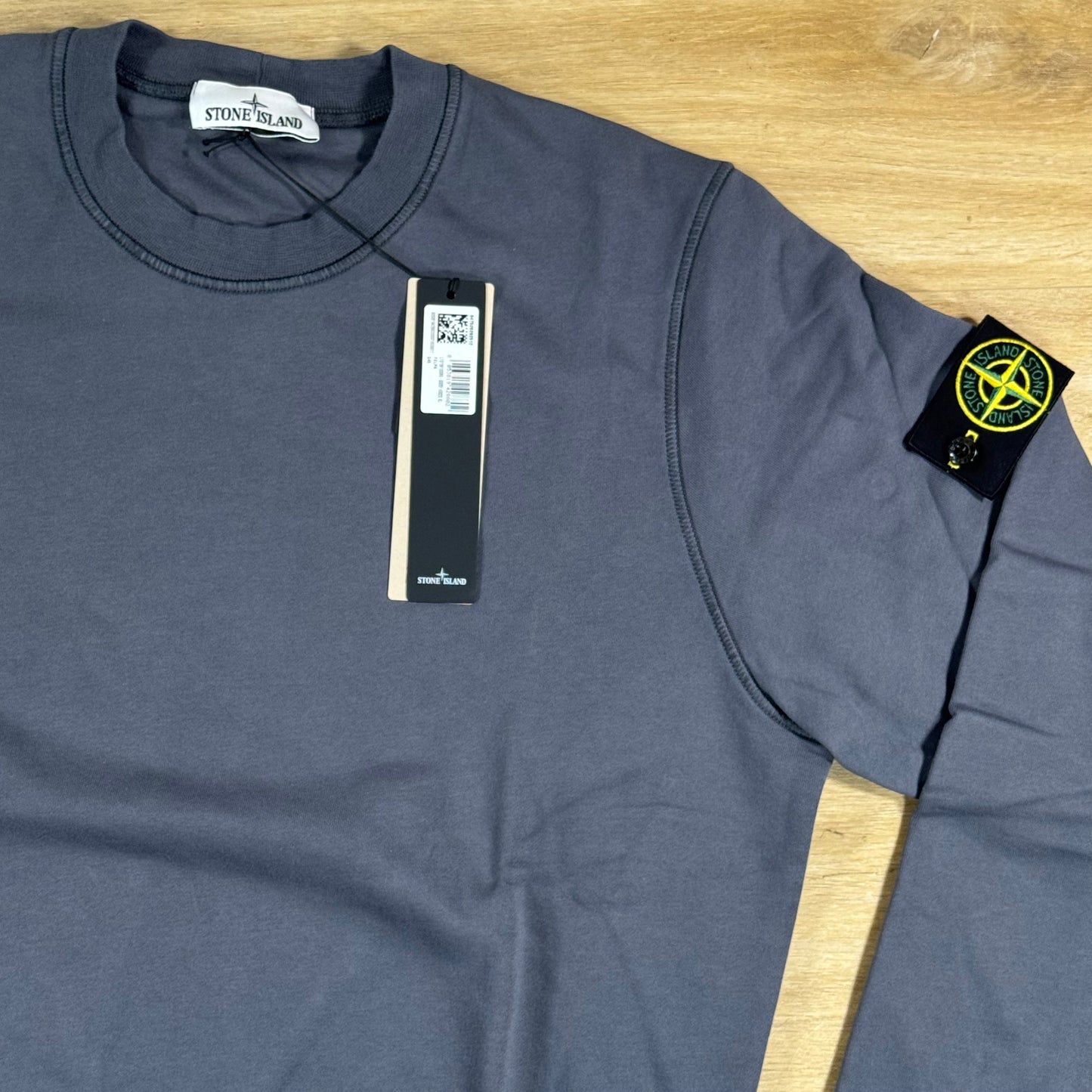 Stone Island Crewneck Fleece Sweatshirt in Blue Grey