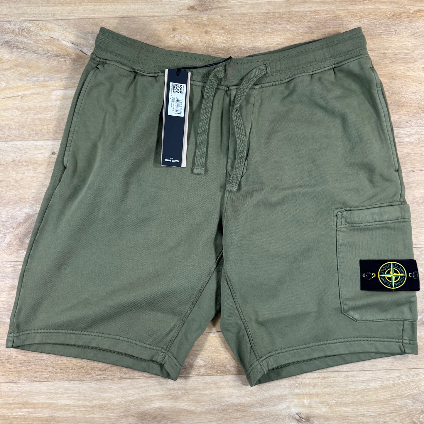 Stone Island Fleece Bermuda Shorts in Military Green