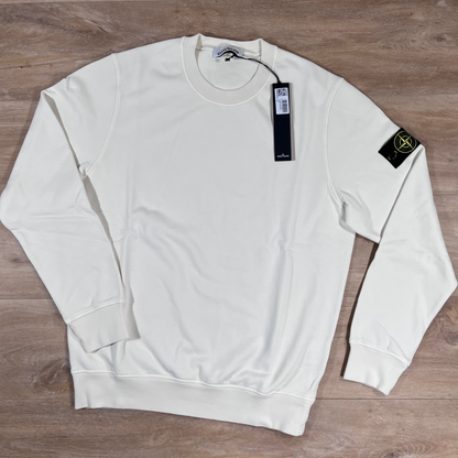 Stone Island Crewneck Fleece Sweatshirt in Ivory