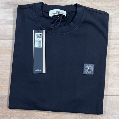 Stone Island Combed Organic Patch Logo T-Shirt in Black