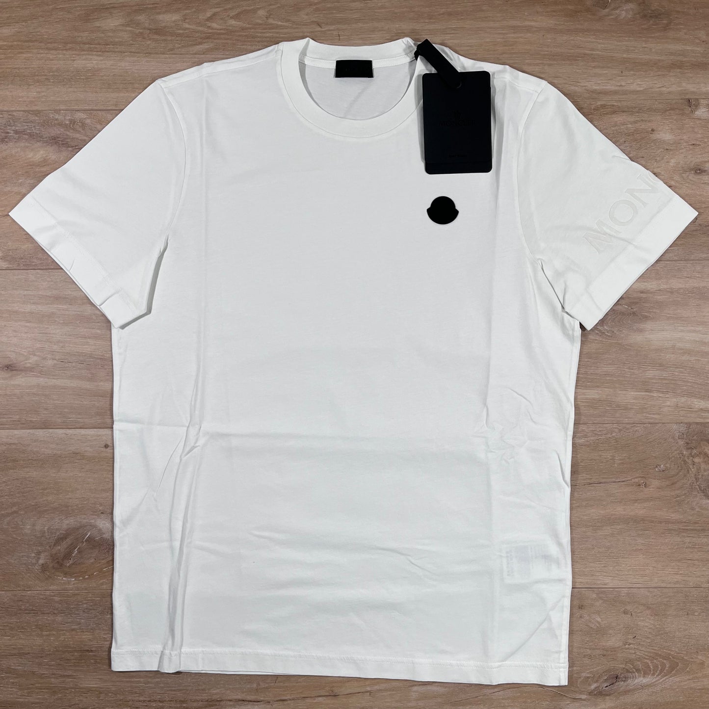 Moncler Logo Cotton T-Shirt in White