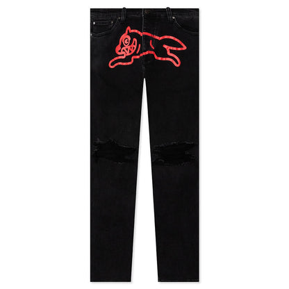 Black Running Dog Jean - Black Jean