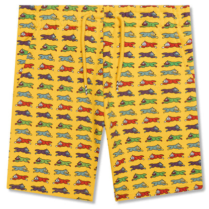 Kids Red Velvet Sweatshort - Gold Fusion