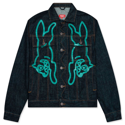 Leg Down Jacket - Raw Blue