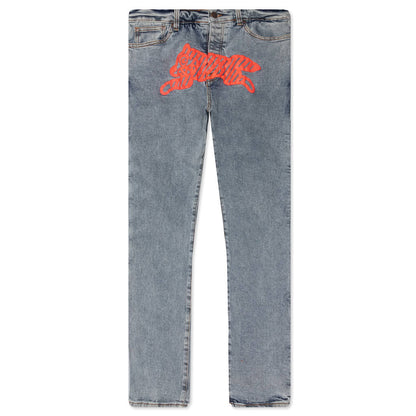 Neon Cherry Jean - Light Wash