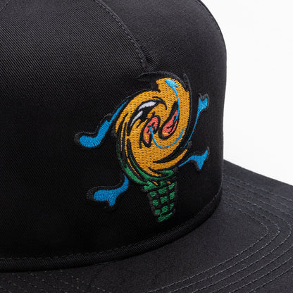 Spin Cycle Snapback Hat - Black
