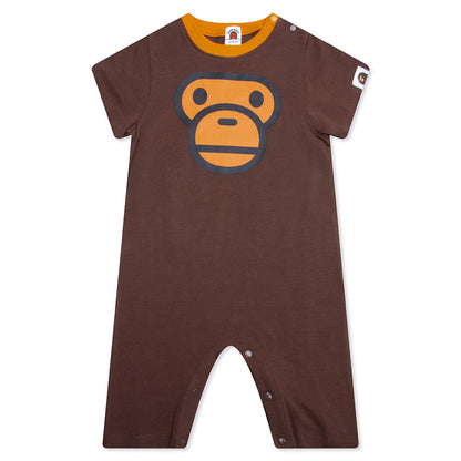 Infant's Milo Face Rompers - Brown