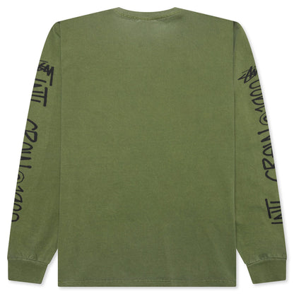 International Crew Pigment Dyed L/S Tee - Olive