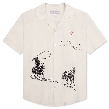 Into the Distance Camp Shirt - Ivory