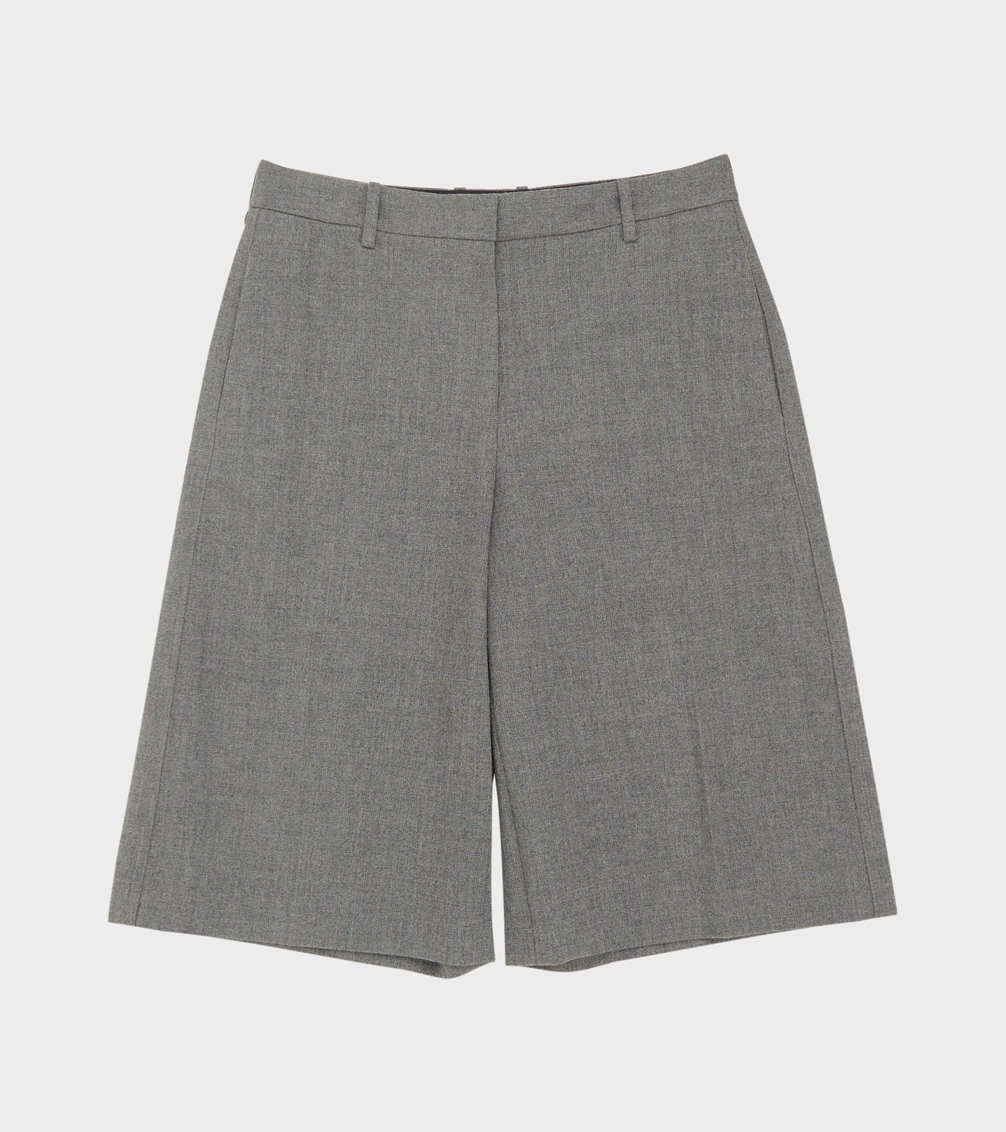 Open Wool Canvas Trousers Grey
