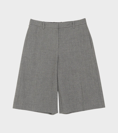 Open Wool Canvas Trousers Grey