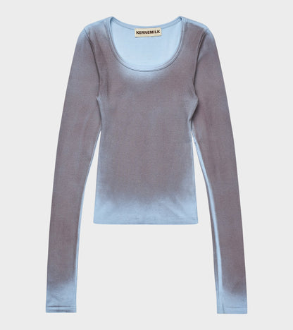 Java Blouse Light Blue/Brown