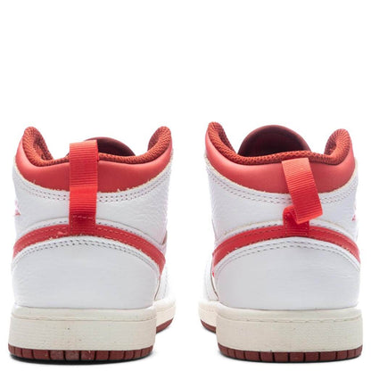 Jordan 1 Mid SE (PS) - White/Lobster/Dune Red