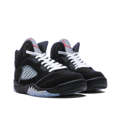 Air Jordan 5 Retro OG 'Black Metallic Reimagined' (PS) - Black/White/Metallic Silver/Fire Red