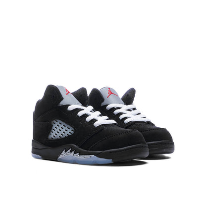 Air Jordan 5 Retro OG 'Black Metallic Reimagined' (TD) - Black/White/Metallic Silver/Fire Red