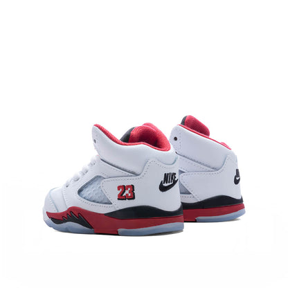 Air Jordan 5 Retro OG Fire Red 'Black Tongue' (TD) - White/Fire Red/Black