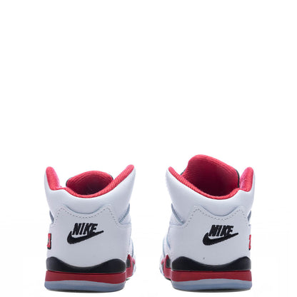 Air Jordan 5 Retro OG Fire Red 'Black Tongue' (TD) - White/Fire Red/Black