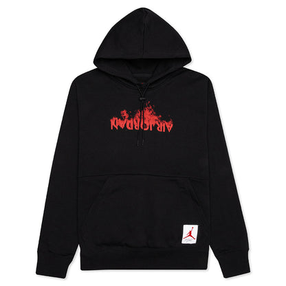 AJ4 FLC Pullover Hoodie - Black/University Red