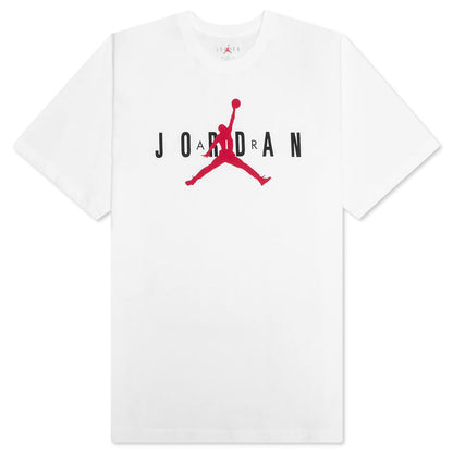 Air Jordan Wordmark T-Shirt - White/Black/Gym Red
