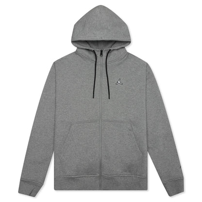 Essential Fleece Full-Zip Hoodie - Carbon Heather