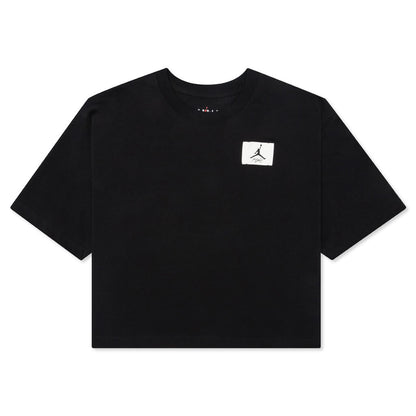 Essential Women's Boxy T-Shirt - Black/Gym Red