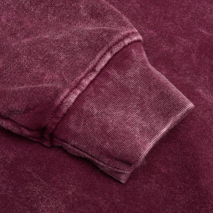 Essential Washed Fleece Hoodie - Cherrywood Red