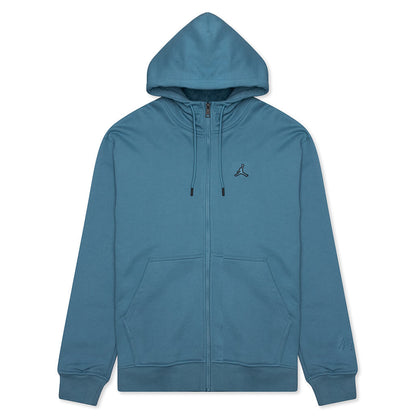 Essential Fleece Full-Zip Hoodie - Rift Blue