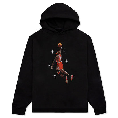 Essential Graphic Fleece Hoodie - Black