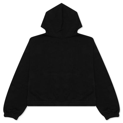 Essential Women's Fleece Hoodie - Black/Gym Red