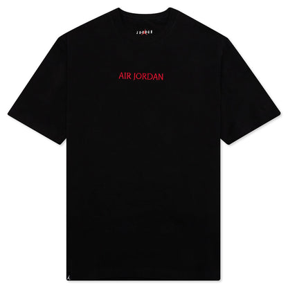 S/S T-Shirt - Black/Gym Red