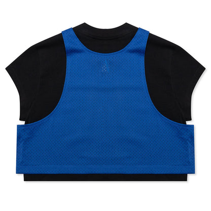 Jordan x Aleali May Women's Layered Top - Black/Game Royal