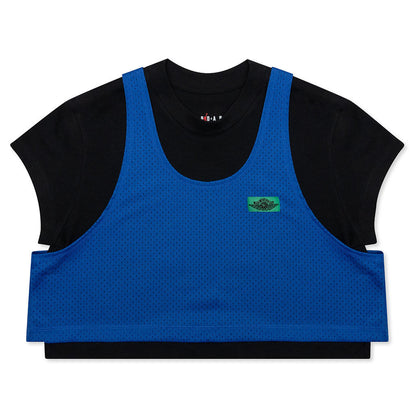 Jordan x Aleali May Women's Layered Top - Black/Game Royal