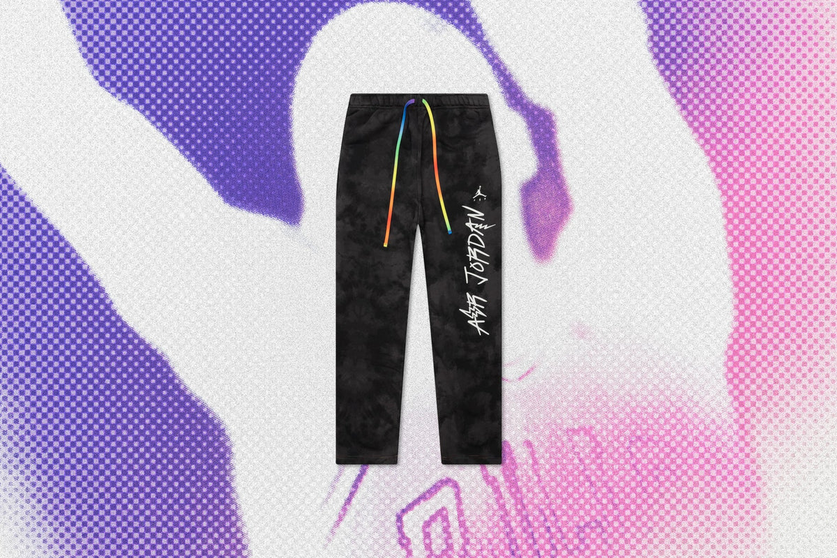 Jordan x J Balvin Fleece Pants - Flat Pewter/Black