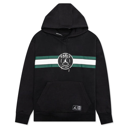 Jordan x Paris Saint-Germain Fleece Pullover Hoodie - Black/White