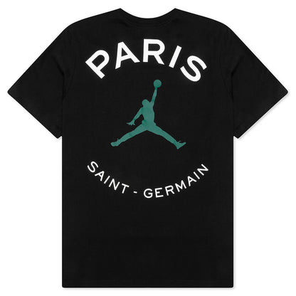 Jordan x Paris Saint-Germain Logo T-Shirt - Black/Noble Green