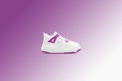Jordan 4 Retro (TD) - White/Hyper Violet