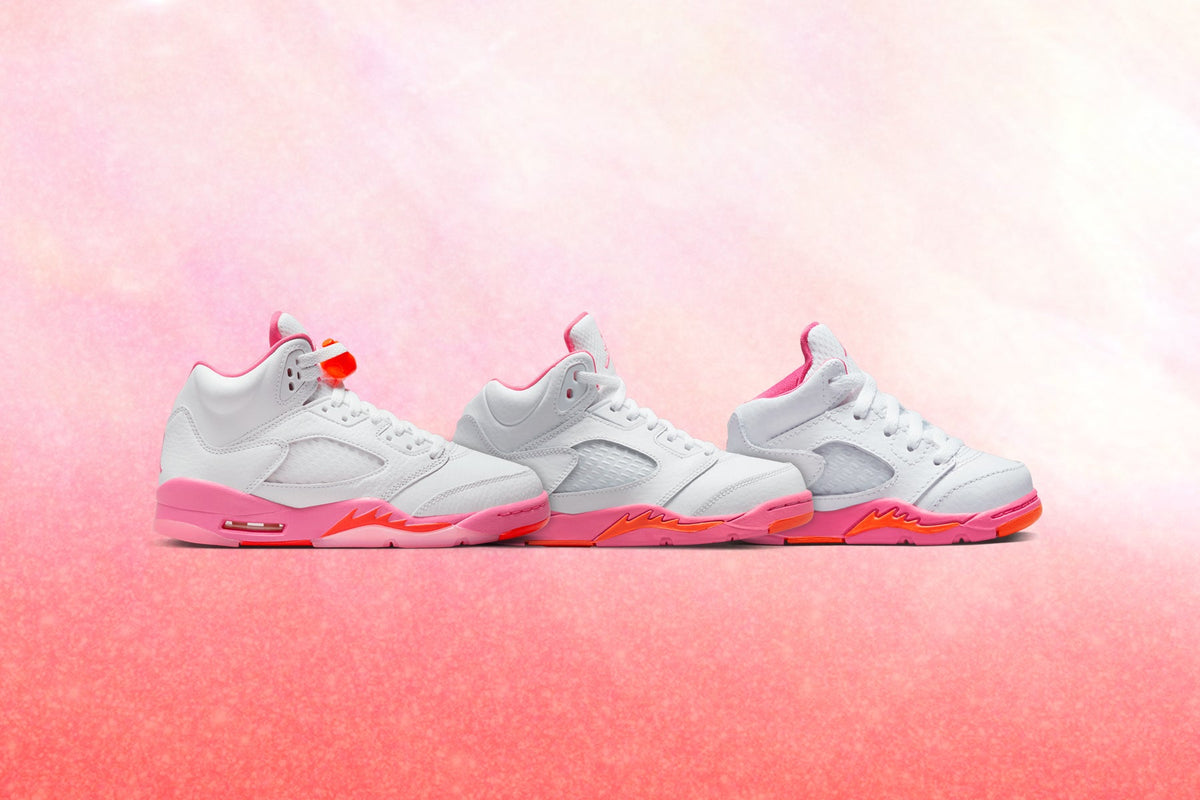 Air Jordan 5 Retro (PS) - White/Pinksicle/Safety Orange