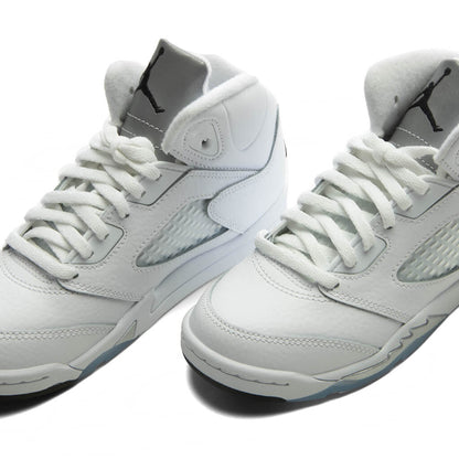 Air Jordan 5 Retro 'White Metallic' (PS) - White/Black/Metallic Silver