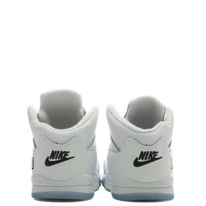 Air Jordan 5 Retro 'White Metallic' (TD) - White/Black/Metallic Silver