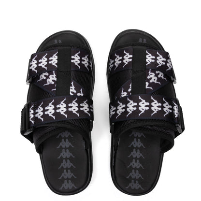222 Banda Mitel 1 Sandals - Black/White