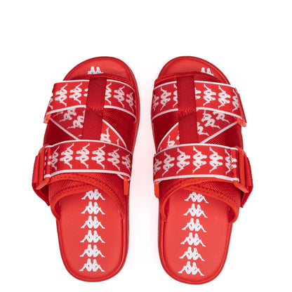 222 Banda Mitel 1 Sandals - Red Flame/White