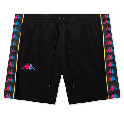 222 Banda Xtabi Swim Shorts - Black/Fuchsia/Blue