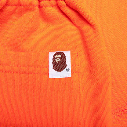 Kid's Bape Pigment Dye Sweat Shorts - Orange