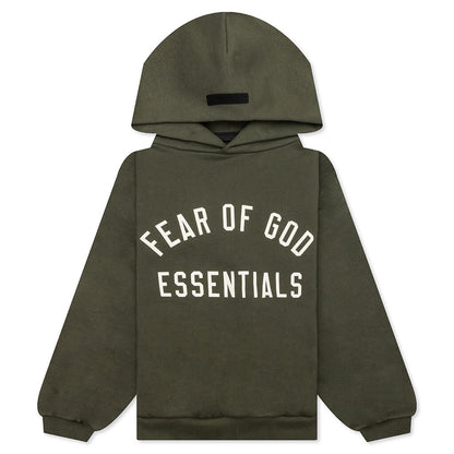 Kid's Fleece Hoodie - Military