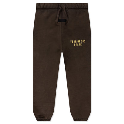 Kid's Heavy Fleece Essential Sweatpant - Brown