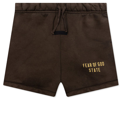 Kid's Heavy Fleece Soccer Short - Brown