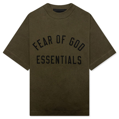 Kid's Jersey Crewneck Tee - Olive