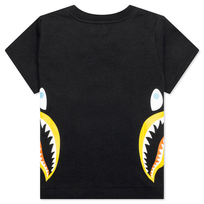Kid's Colors Side Shark Tee - Black